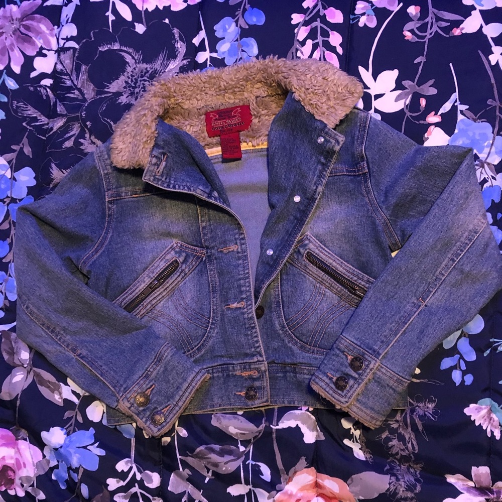 Juniors Cropped Denim Jacket